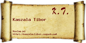 Kaszala Tibor névjegykártya